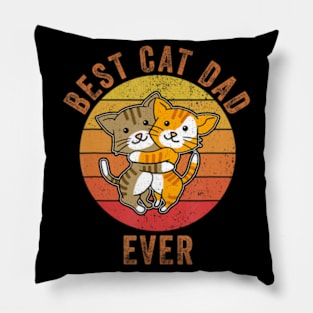 Best Cat Dad Ever Cat Daddy Fathers Day Vintage Pillow