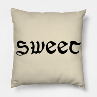 Sweet Tattoo Black Pillow