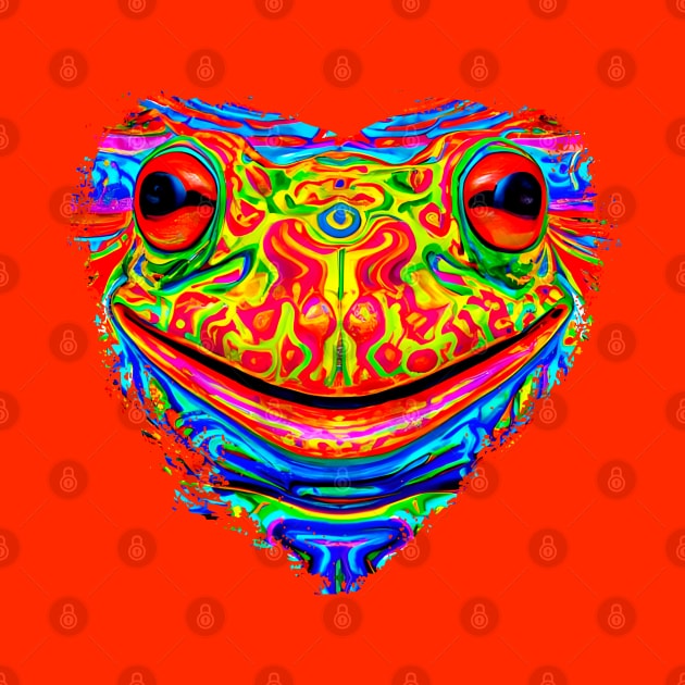 Frogger Spirit Animal (1.3) - Trippy Psychedelic Frog by TheThirdEye