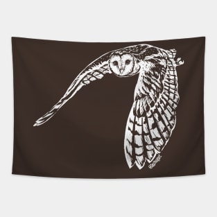 Wild barn owl Tapestry