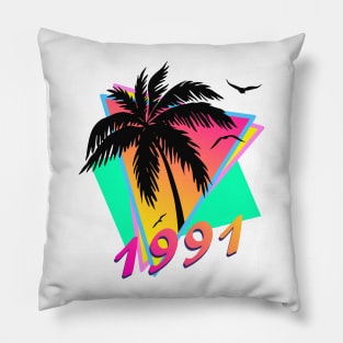 1991 Tropical Sunset Pillow