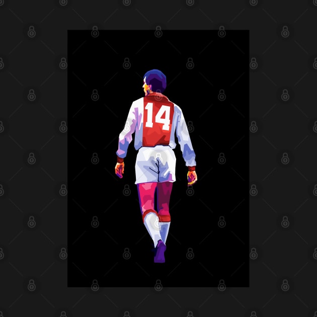 Johan Cruyff Legendary Football by Ken Asahvey