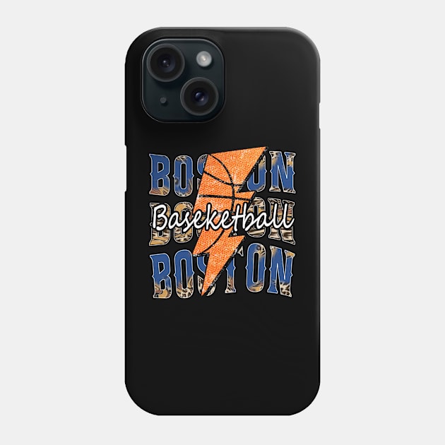 Graphic Basketball Boston Proud Name Vintage Phone Case by Irwin Bradtke