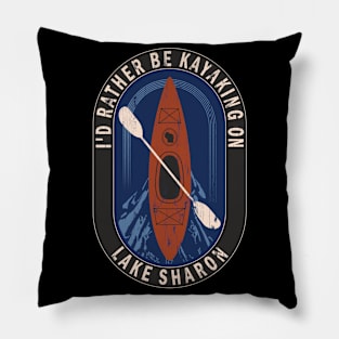 Id Rather Be Kayaking On Lake Sharon in Wisconsin Pillow