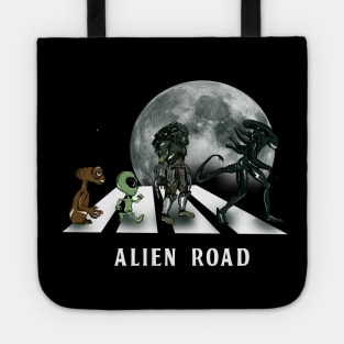 Aliens Crossing Alien Road Tote