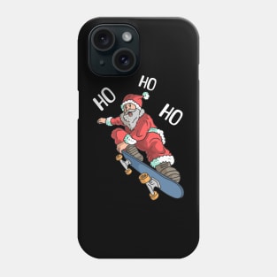 Funny Santa On A Skateboard Phone Case