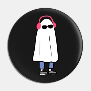 Funny Ghost with glasses Pin