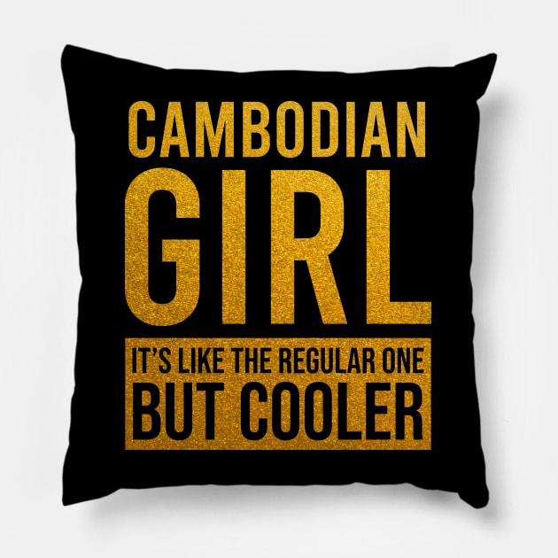 Cambodian girl funny Pillow by Artomino