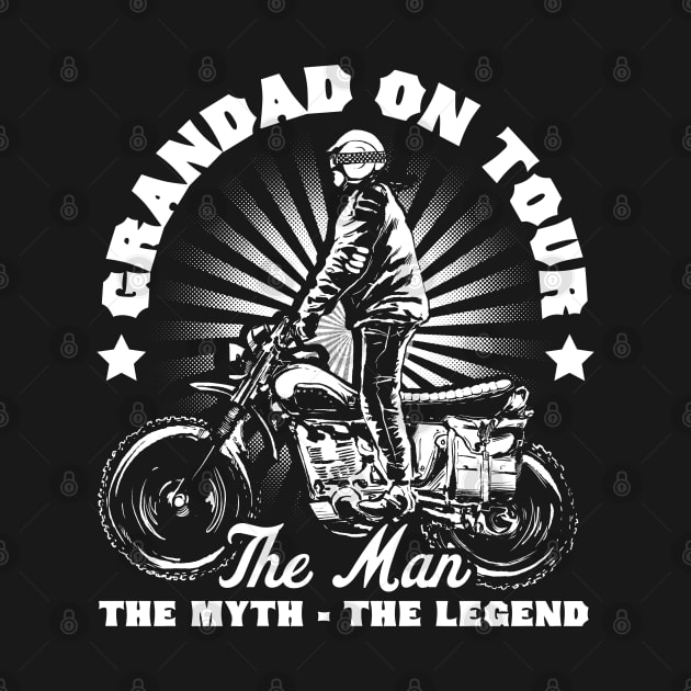 Granddad Biker Design by Black Tee Inc