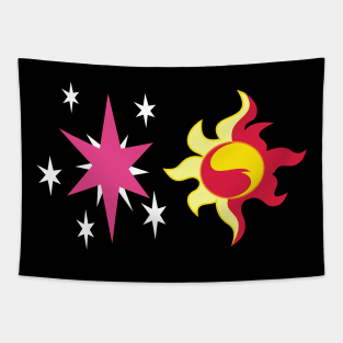 My little Pony - Sunset Shimmer + Twilight Sparkle Cutie Mark Tapestry