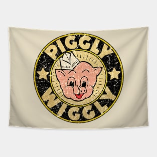 VINTAGE BLACK PIGGLY WIGGLY Tapestry