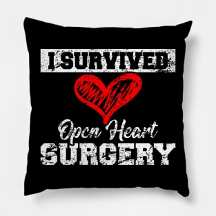 I Survived Open Heart Surgery Heart Health Awareness Month Pillow