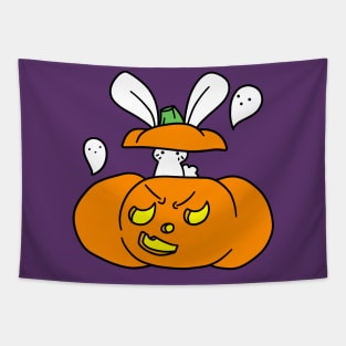 Jack O Lantern Bunny Tapestry