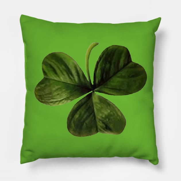 Shamrock Clover Irish Symbol Vector Cut Out Pillow by taiche