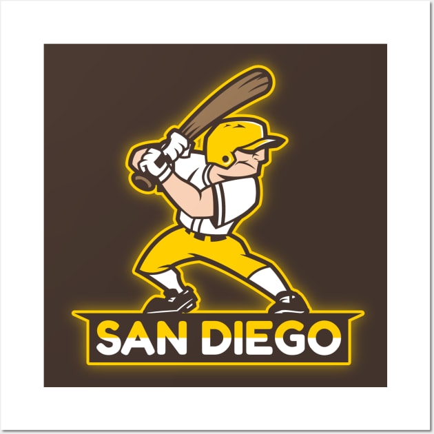 MLB SAN DIEGO Padres Vintage Retro Print Baseball 100% Cotton