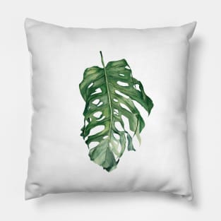 Tropical Monstera Leaf Pillow