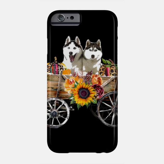 Womens Male Husky And Female Husky Clothing Dogs In Country Wagon