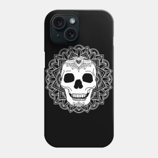 Mandala Flower Skull Tattoo Design Phone Case