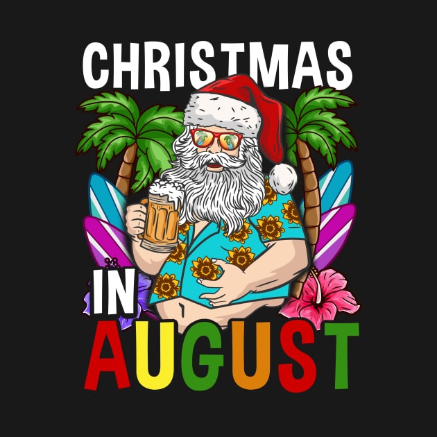 Christmas In August Hawaiian graphics For Family Summer design by biNutz