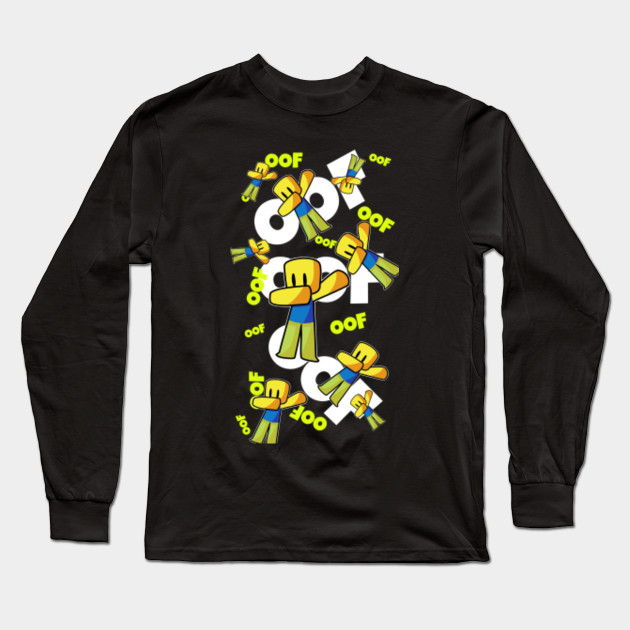 Roblox Pattern Oof Dabbing Dab Hand Drawn Gaming Noob Gift For Gamers Roblox Long Sleeve T Shirt Teepublic - roblox t shirt pattern