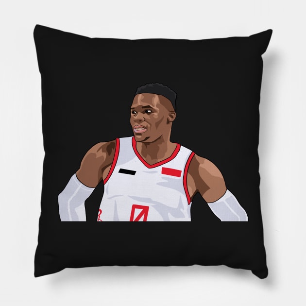 Russell Westbrook- Houston Rockets Pillow by ActualFactual