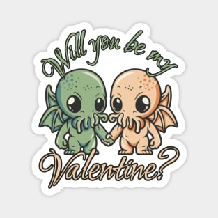 Cthulhus Holding Hands - Valentine Cthulhu #6 Magnet