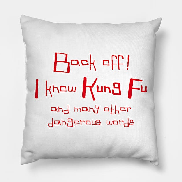 Back off!  I know Kung Fu Pillow by SnarkCentral