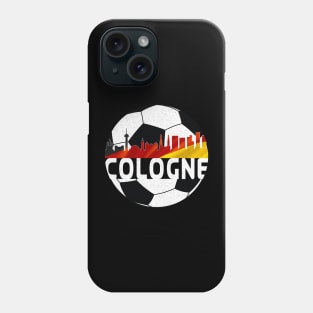 Cologne Germany Euro 2024 football—White text Phone Case