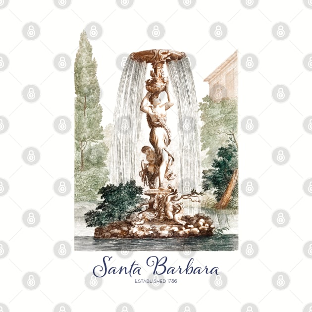 Santa Barbara CA Vintage Garden Fountain by Pine Hill Goods