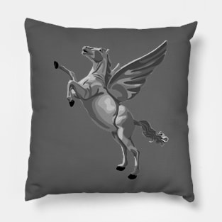 Gray Pegasus Pillow