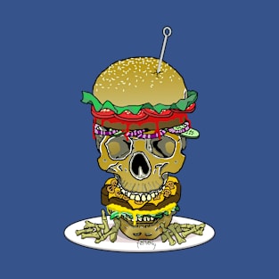 Skull Burger and Finger Fries T-Shirt