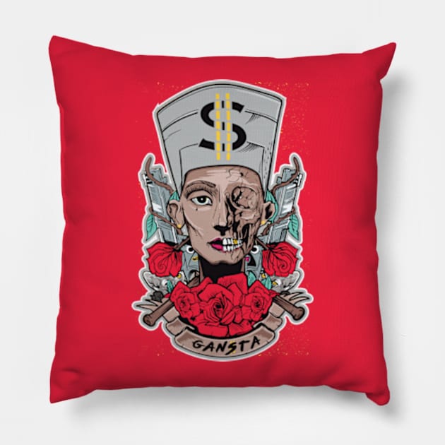 Gang and Roses Pillow by Frajtgorski