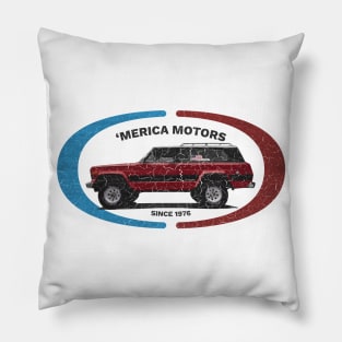 Merica Motors - Distressed for Lights Pillow