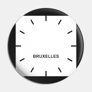 brussels time zone wall clock Pin