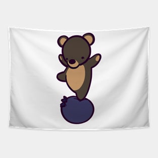 Black Bear Blueberry Balance Tapestry