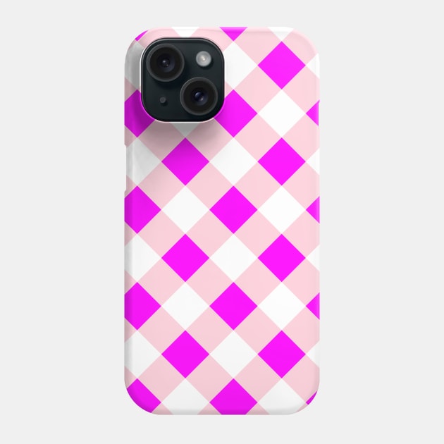 Pink Gingham Inspired Pattern Phone Case by Brobocop