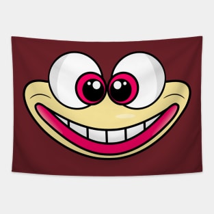 Happy Smiling Funny Face Cartoon Emoji Tapestry