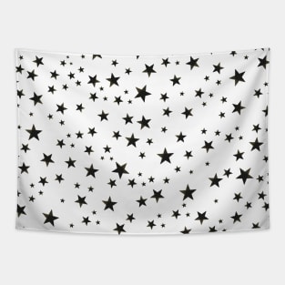 Shining black stars pattern Tapestry