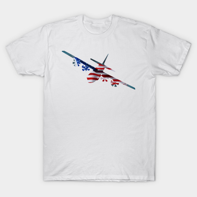 C 130 American Flag Silhouette Plane T Shirt Teepublic