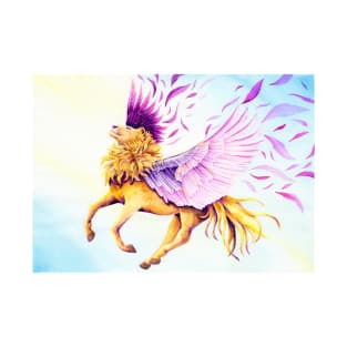 Lion Griffin - Griffon with background T-Shirt