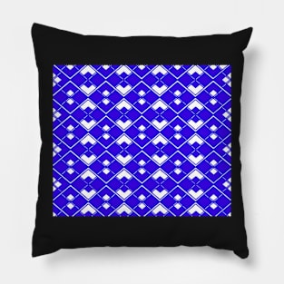 Abstract geometric pattern - blue and white. Pillow