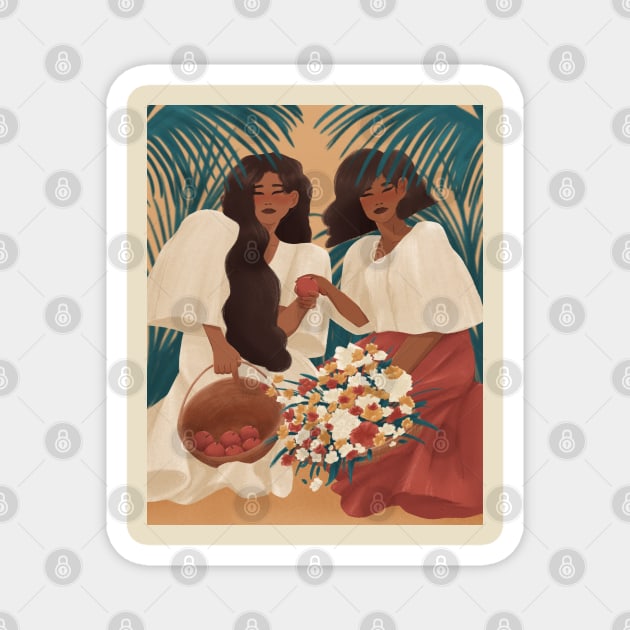 Filipina Beauties and Apples Magnet by samsum.art