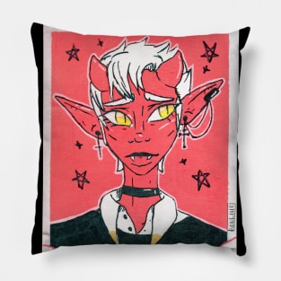 Red Demon Boy Pillow