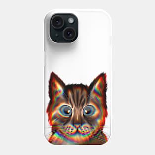 Cute golden brown Cat with Blue Eyes Phone Case