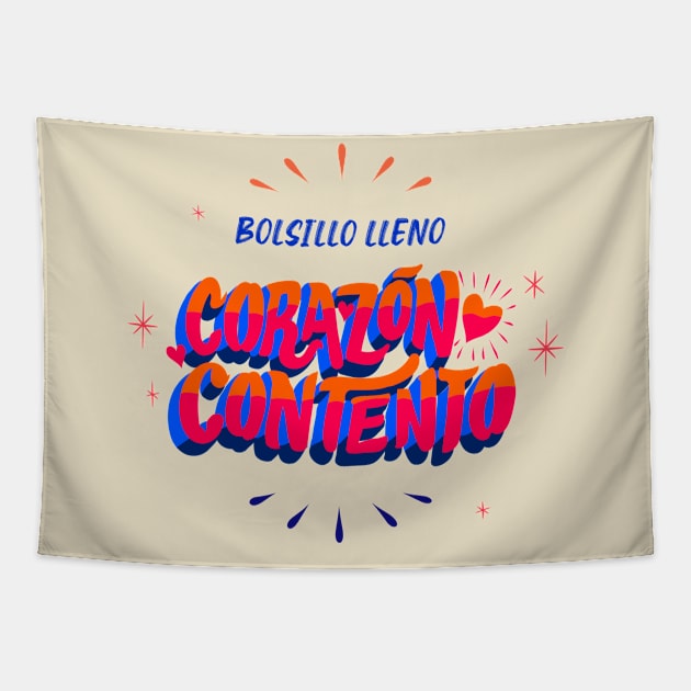 Corazon Contento Tapestry by Tip Top Tee's