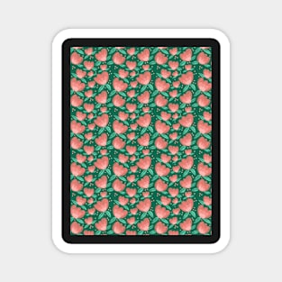 Green Spring Blossom Pattern Magnet