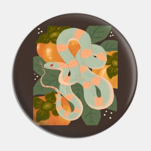 Autumn Persimmons and Snake Pin