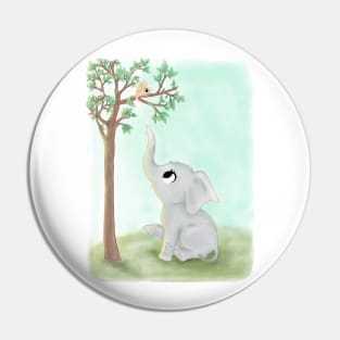 baby elephant and mouse Pin