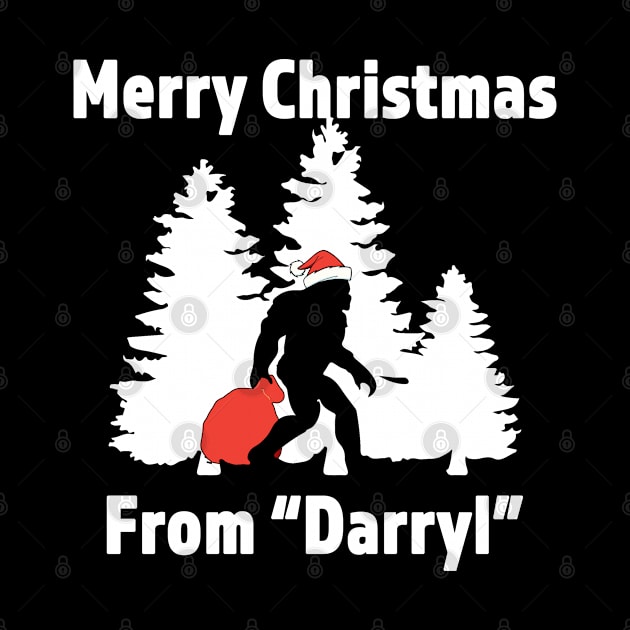 Merry Chiristmas From Daryl - Great Christmas Gift for the Believer - White Lettering & Multi Color Logo design2 by RKP'sTees