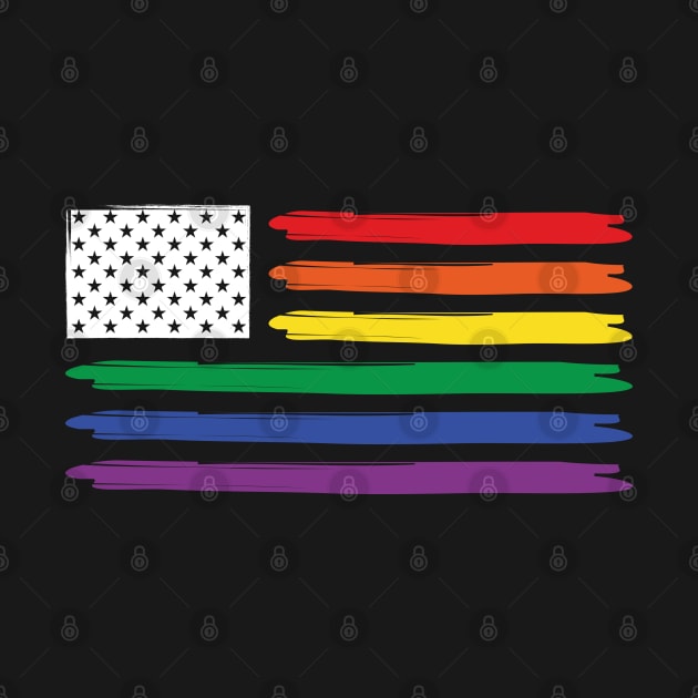 LGBTQ American Flag USA Progressive New Pride Gay Flag by Sonyi